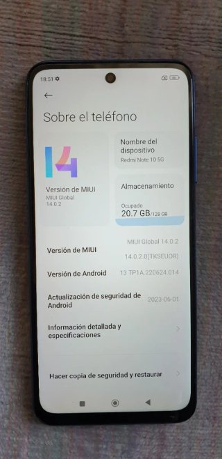 REDMI NOTE 10 5G LIBRE 128GB+7GB