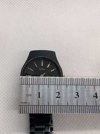 Reloj Seiko Pulsar Vintage Negro y Dorado