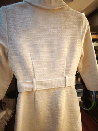 Vestido Morgan Blanco y Dorado Talla XS