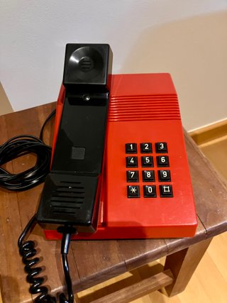 Teléfono Vintage TEIDE Rojo Original Telefónica