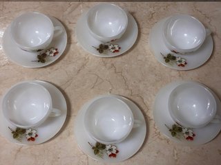 Juego 6 Tazas Café Arcopal Flores