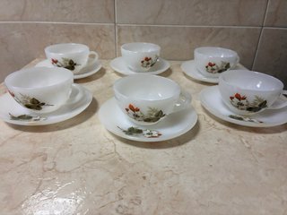 Juego 6 Tazas Café Arcopal Flores