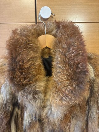 Abrigo Piel Zorro Natural Vintage