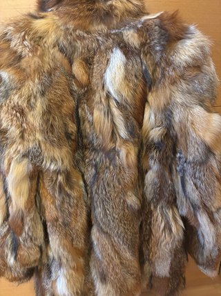 Abrigo Piel Zorro Natural Vintage