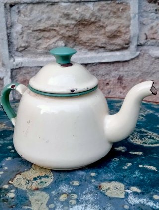 Tetera esmaltada Kockum vintage Suecia