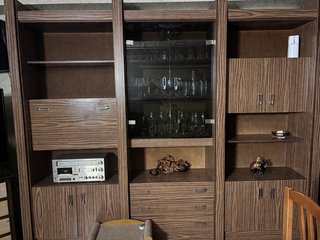 Mueble Comedor Madera Oscura