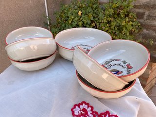 Set 6 piatti fondi per risotto vintage