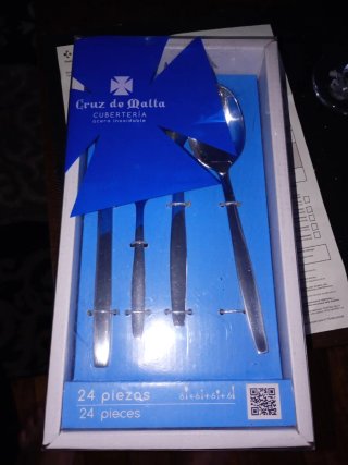 Cubertería Cruz de Malta Acero Inoxidable 24 Pieza