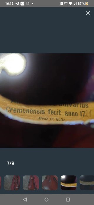 Violín Stradivarius 4/4 con funda y arco