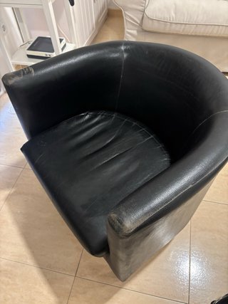 Butaca Negra Polipiel Ikea