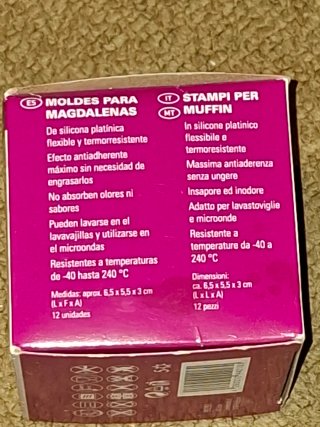 12 moldes silicona corazón para magdalenas