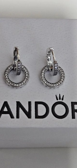Pendientes Pandora Aro Circonitas Plata