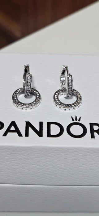 Pendientes Pandora Aro Circonitas Plata