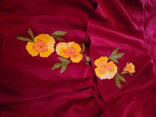 Traje Flamenca Crespón Flores