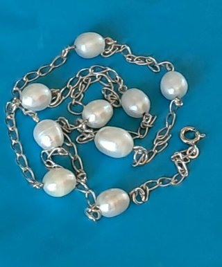 Collar Plata Ley Perlas Cultivadas