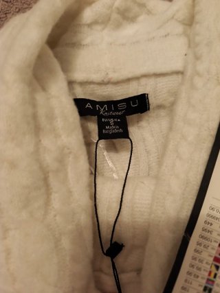 Jersey AMISU cuello barco blanco talla S