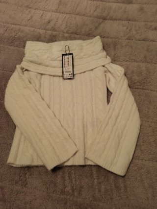 Jersey AMISU cuello barco blanco talla S