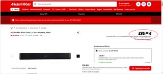 BOSE Soundbar Solo 5 TV sottocosto come nuova