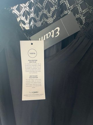 Camisón lencero negro encaje sin estrenar