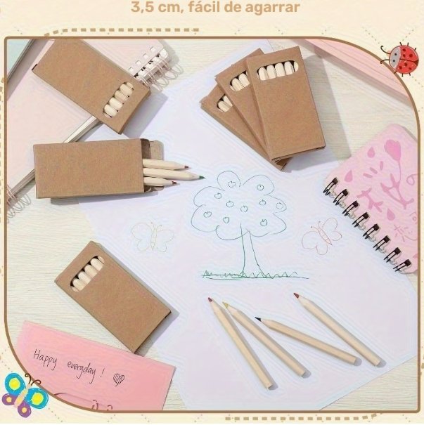 2 Cajas Mini Lápices Colores Arte