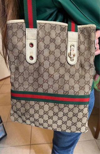 Borsa Gucci Beige/Verde