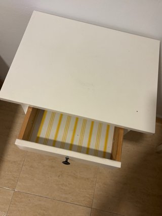 Mesita Noche Alta Cajón Ikea Hemnes Blanca