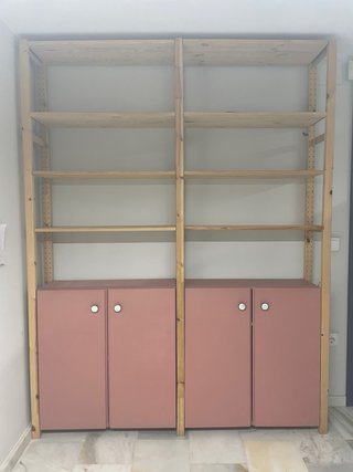 Estanterías IVAR Ikea Madera y Rosa