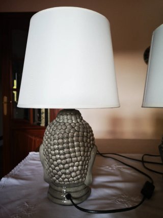 2 Lámparas Buda Gris Cerámica, 15€ cada una