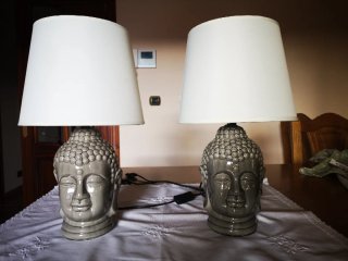 2 Lámparas Buda Gris Cerámica, 15€ cada una