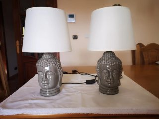 2 Lámparas Buda Gris Cerámica, 15€ cada una