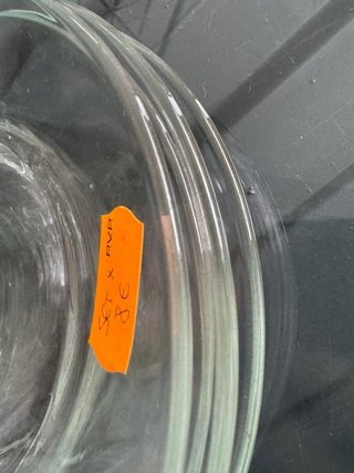 Juego de 4 tazas y platillos de cristal