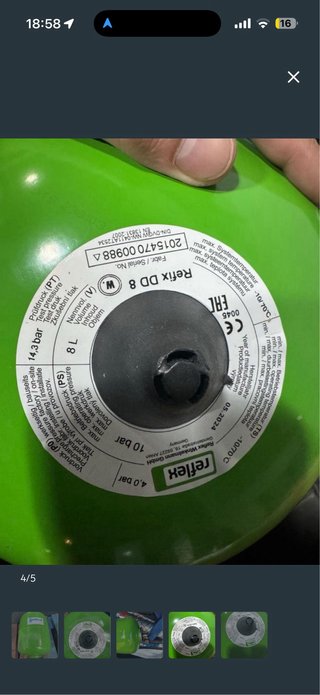 Vaso de expansión Reflex DD 8 verde