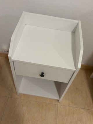 Mesita de noche Ikea Hauga cajón blanco
