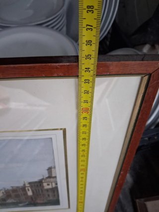 Quadro decorativo con cornice in legno 5 euro cad