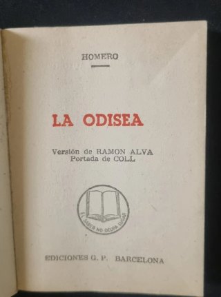 Libro Odisea de Homero