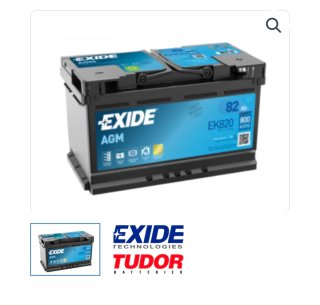 Baterías EXIDE-TUDOR de 95 y 82 Ah. NUEVAS