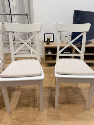 Juego 4 Sillas Comedor Blancas