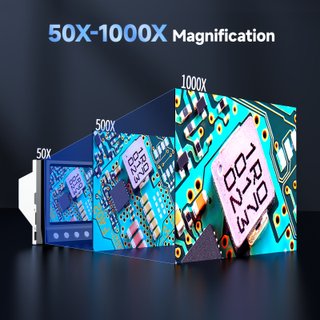 Microscopio Digital 10.92cm 1000X HD 1080P