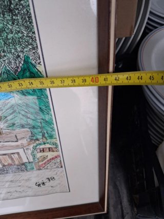 Quadro Hotel Primiero 1978 fatto a mano