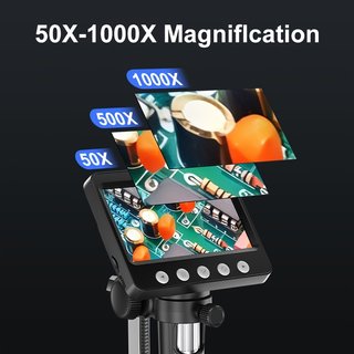 Microscopio Digital 10.92cm 1000X HD 1080P