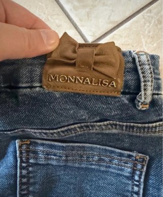 Jeans bambina Monnalisa ricamati 8 anni