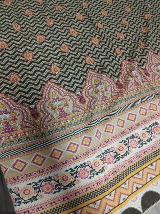 Pashmina Grande 100x220cm Beige y Rosa