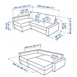 Sofá Cama Chaise Longue Ikea Negro