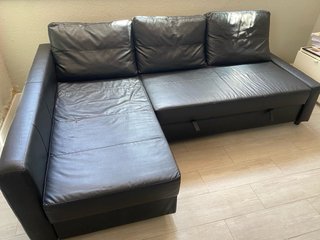 Sofá Cama Chaise Longue Ikea Negro