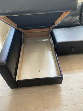 Sofá Cama Chaise Longue Ikea Negro