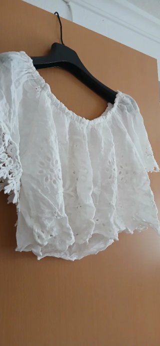 Blusa Ibicenca Blanca Talla Única