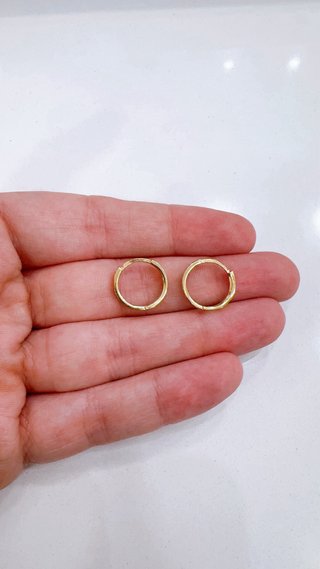 Orecchini cerchio diamantati in oro 18kt 750