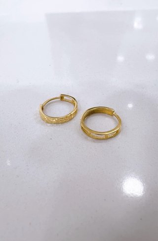 Orecchini cerchio diamantati in oro 18kt 750