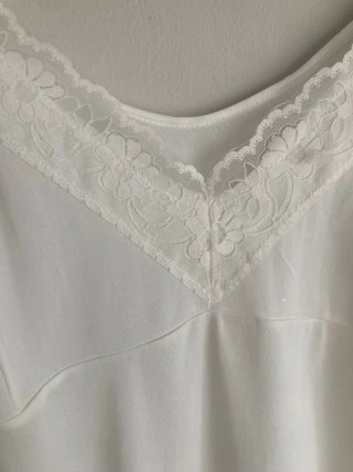 Vestido Lencero Vintage Blanco Encaje