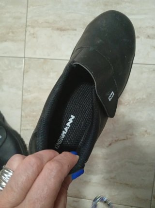 Zapatos de trabajo negros punta de acero
